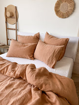 Tan Linen Pillowcase