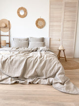 Beige Linen Duvet Cover set