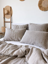 Beige Housewife Style Linen Pillowcase