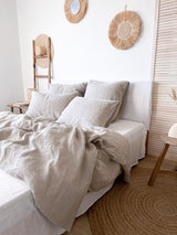 Beige Linen Duvet Cover set