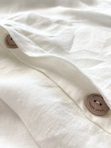 Off White Washed Linen Bedding Set