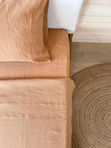 Tan Linen Fitted Sheet