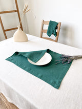 Dark Green Linen Placemat