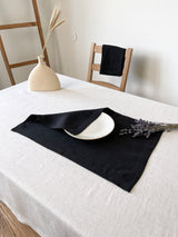 Black Linen Placemat