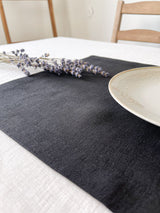 Black Linen Placemat