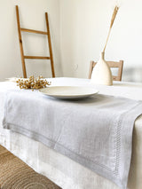 Light Grey Hemstitch Linen Placemat