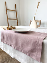 Dusty Pink Hemstitch Linen Placemat