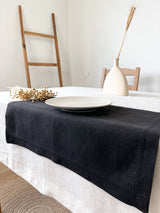 Black Hemstitch Linen Placemat