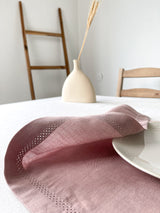 Dusty Pink Hemstitch Linen Placemat
