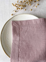 Dusty Pink Hemstitch Linen Placemat