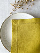 Yellow Hemstitch Linen Placemat