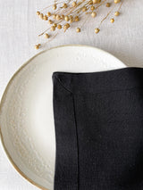 Black Linen Napkin