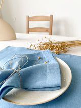 Light Blue Linen Napkin