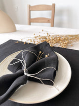 Black Linen Napkin
