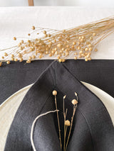 Black Linen Napkin