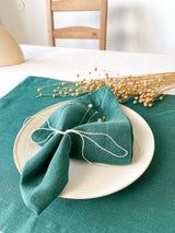 Dark Green Linen Napkin