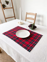 Red Tartan Linen Placemat