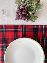 Red Tartan Linen Placemat