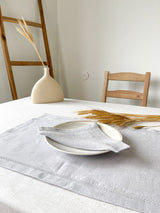 Light Grey Hemstitch Linen Napkin