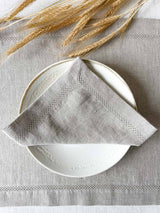 Beige Hemstitch Linen Napkin