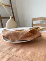 Tan Hemstitch Linen Napkin