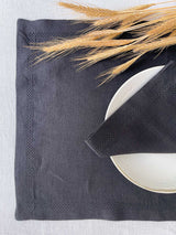 Black Hemstitch Linen Napkin