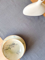 Dark Grey Hemstitch Linen Table Runner