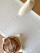 Off White Hemstitch Linen Table Runner