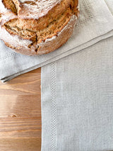 Beige Hemstitch Linen Table Runner