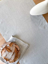 Beige Hemstitch Linen Table Runner