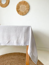 Light Grey Linen Tablecloth