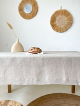 Beige Linen Tablecloth