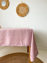 Dusty Pink Linen Tablecloth