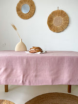 Dusty Pink Linen Tablecloth
