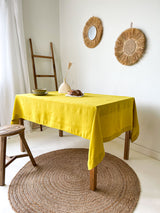 Yellow Linen Tablecloth