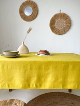 Yellow Linen Tablecloth