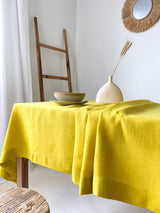 Yellow Linen Tablecloth