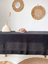Black Linen Tablecloth