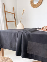 Black Linen Tablecloth