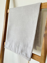 Light Grey Drawstring Linen Laundry Bag