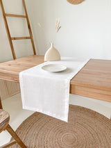 Off White Linen Table Runner