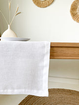 White Linen Table Runner