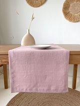 Dusty Pink Linen Table Runner