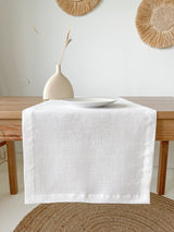 Off White Linen Table Runner