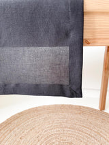 Black Linen Table Runner