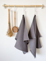 Dark Grey Waffle Kitchen Towel