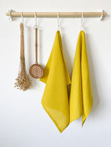 Yellow Linen Tea Towel