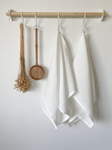 Off White Linen Tea Towel