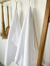 White Linen Tea Towel