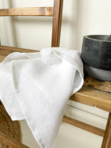 White Linen Tea Towel